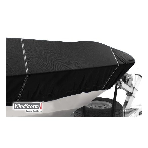 Boat Cover DECK BOAT Low Rails, Outboard Fits 20ft 6in L Up To 102in W Black